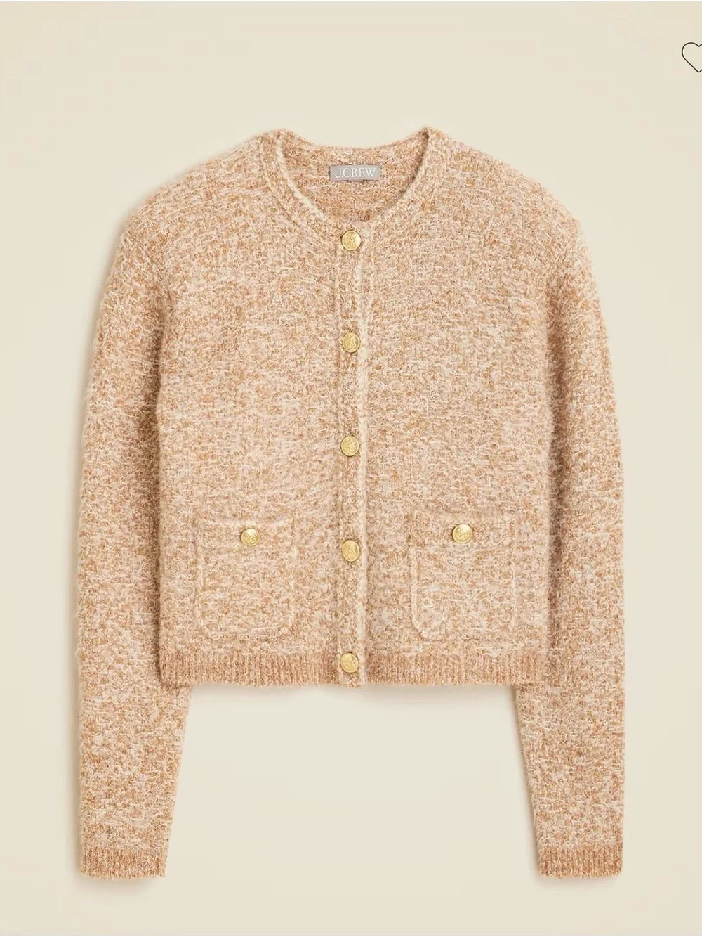J. Crew Sweater Lady Jacket in the Aged Parchment Colorway Size XS